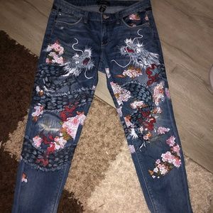 Hand Painted Girlfriend Jeans